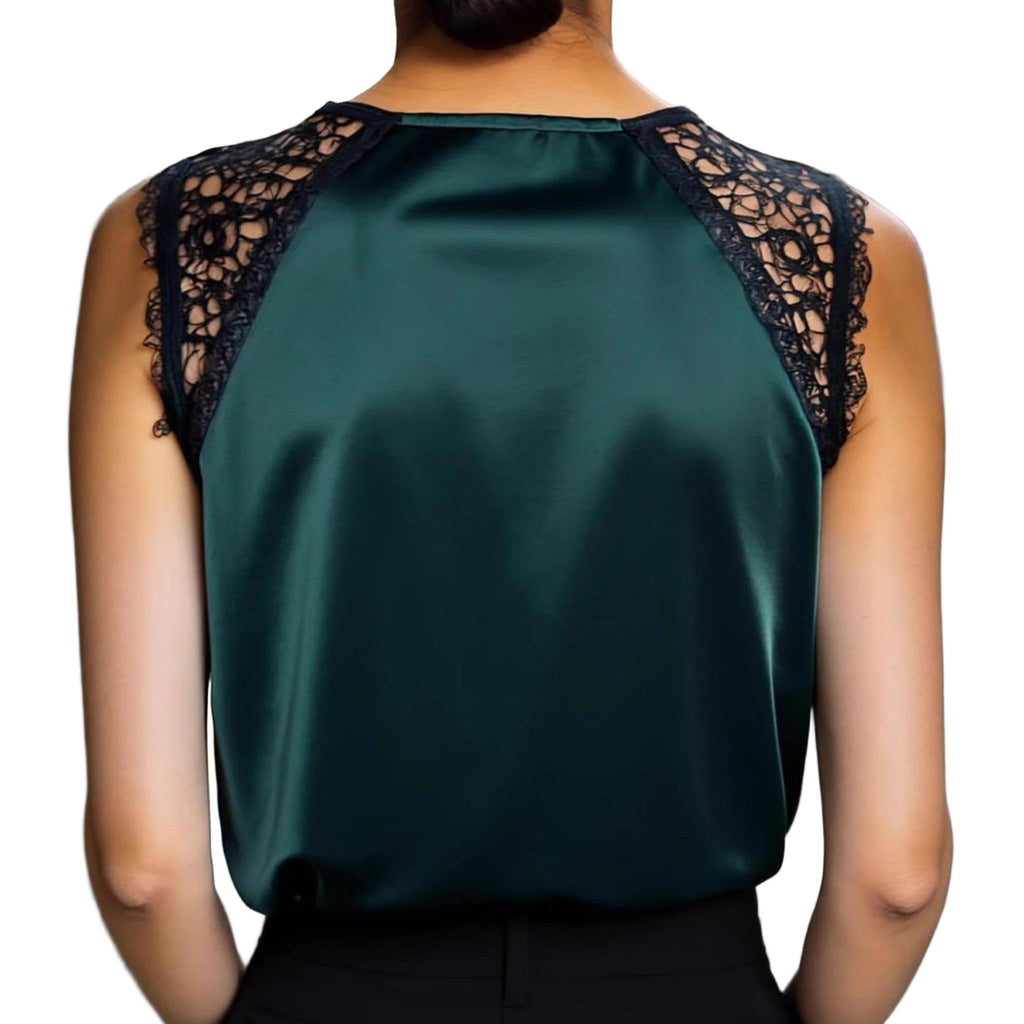 Horizon Essentials | Premium Satin Lace Vest Pullover