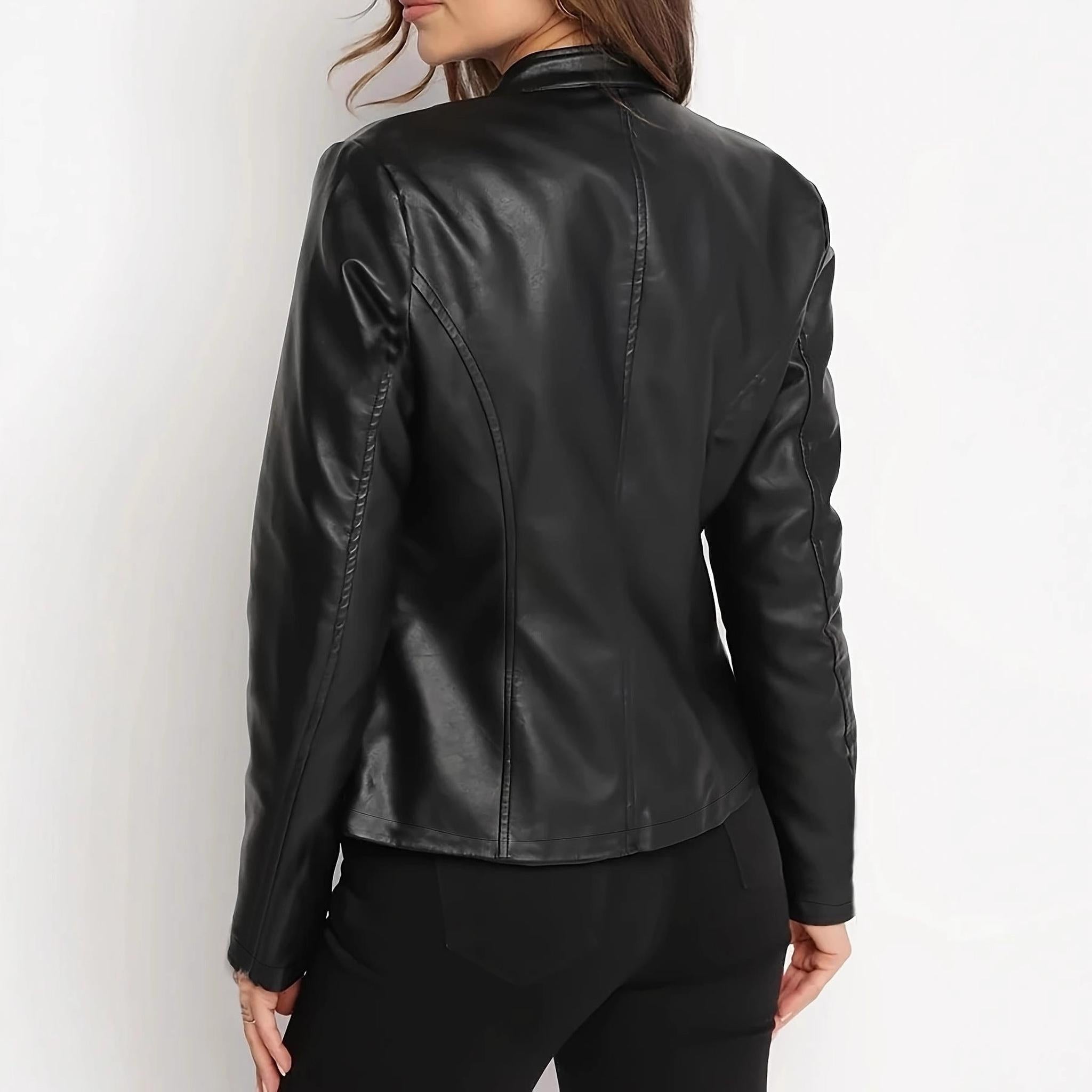 Horizon Essentials | Premium Slim-Fit Leather Jacket