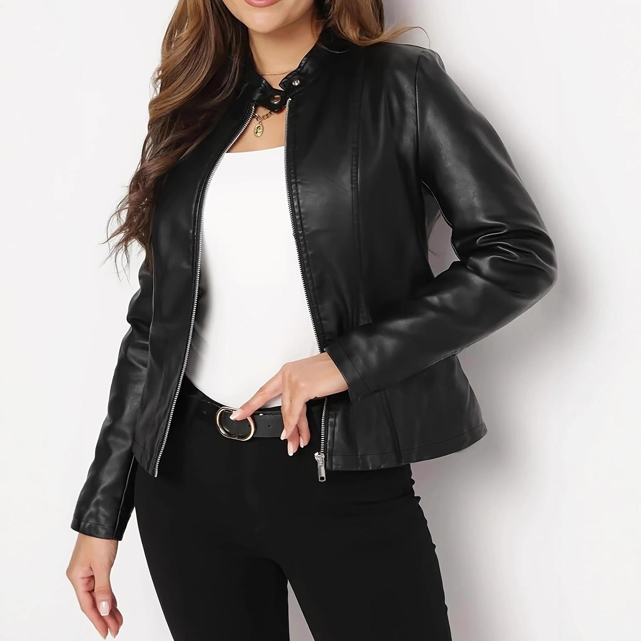Horizon Essentials | Premium Slim-Fit Leather Jacket