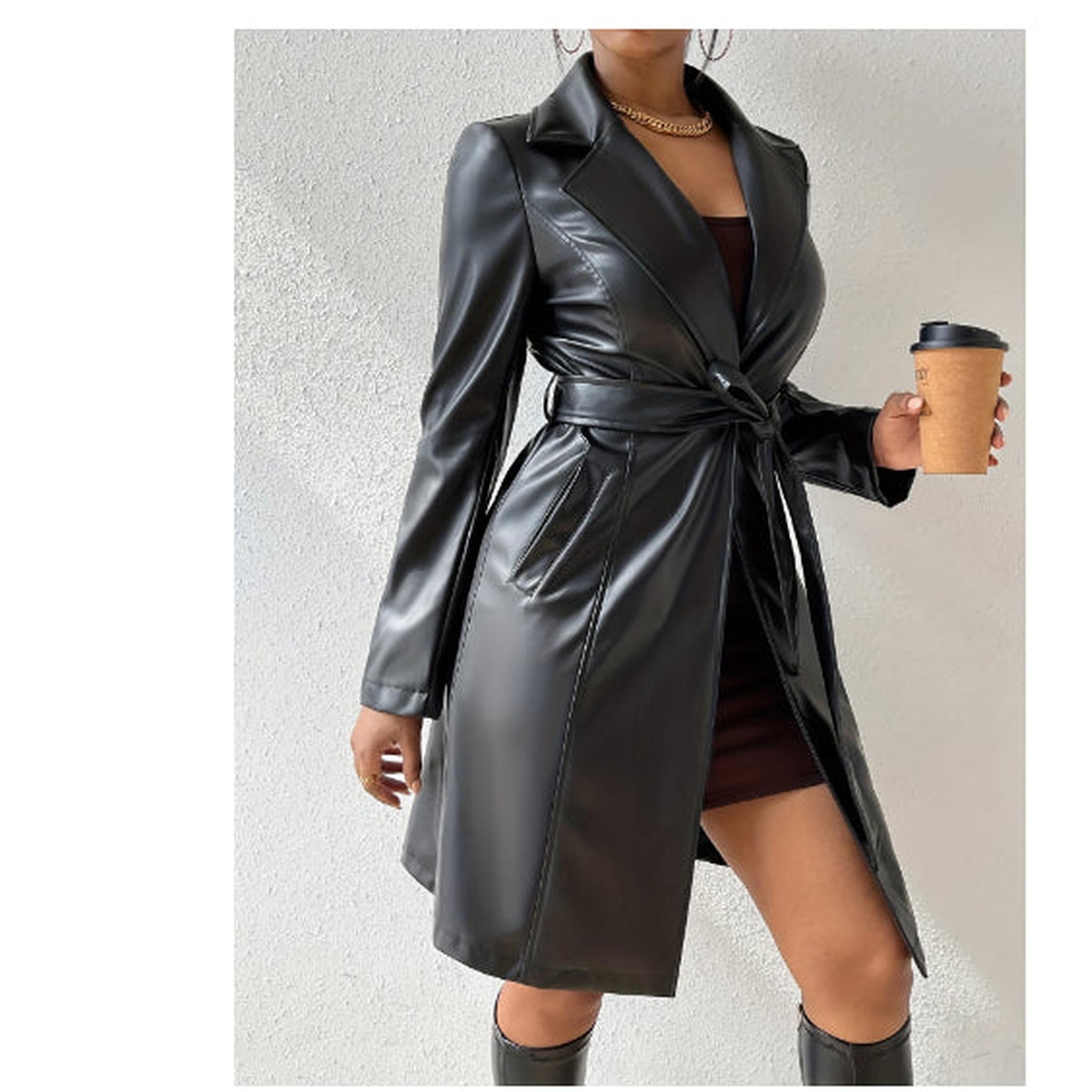 Horizon Essentials | Premium Slim Fit PU Trench Coat