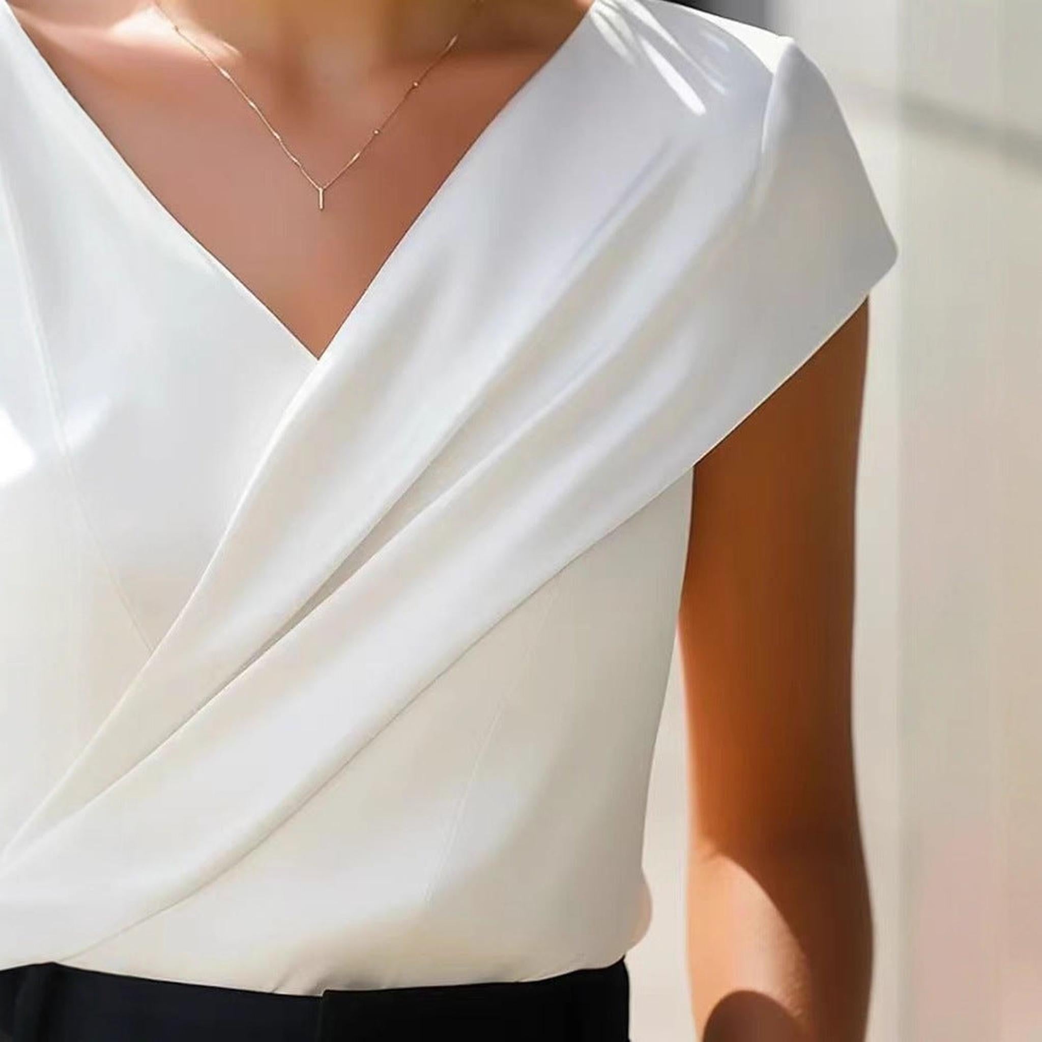 Horizon Essentials | Premium Slim Fit White V-Neck