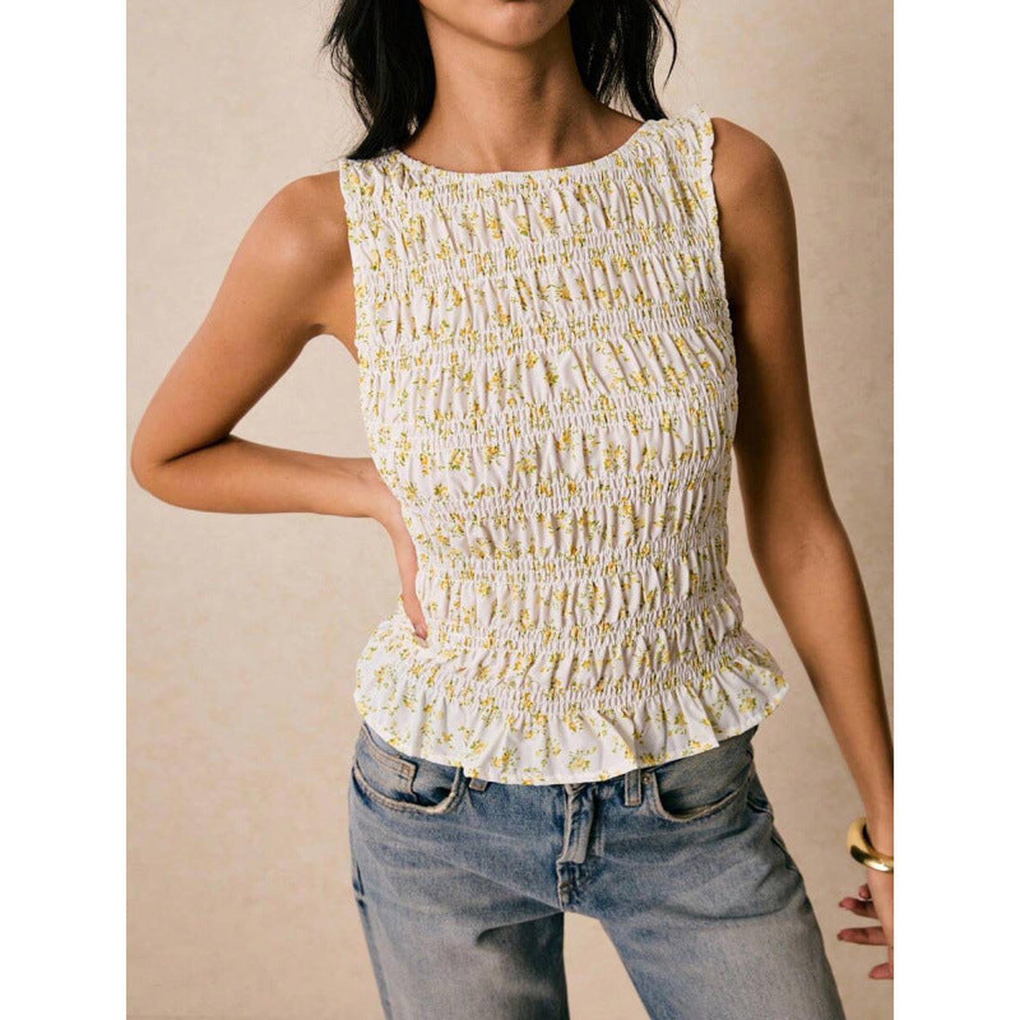 Horizon Essentials | Premium Solid-Color Pleated Tank Top