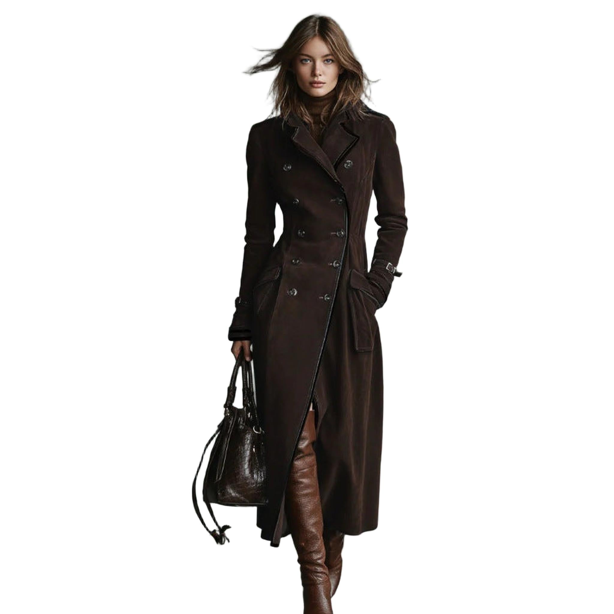 Horizon Essentials | Premium Suede Lapel Coat Winter