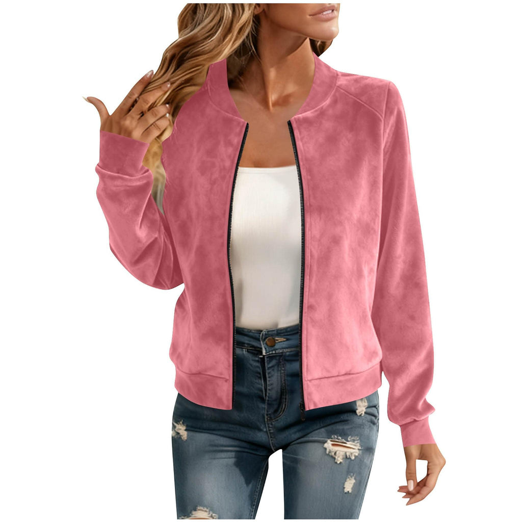 Horizon Essentials | Premium Suede Velvet Flight Jacket