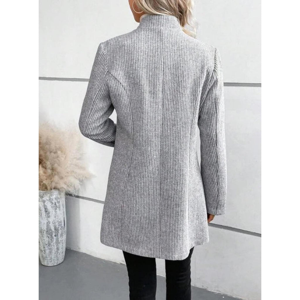 Horizon Essentials | Premium Vertical Pattern Woolen Coat