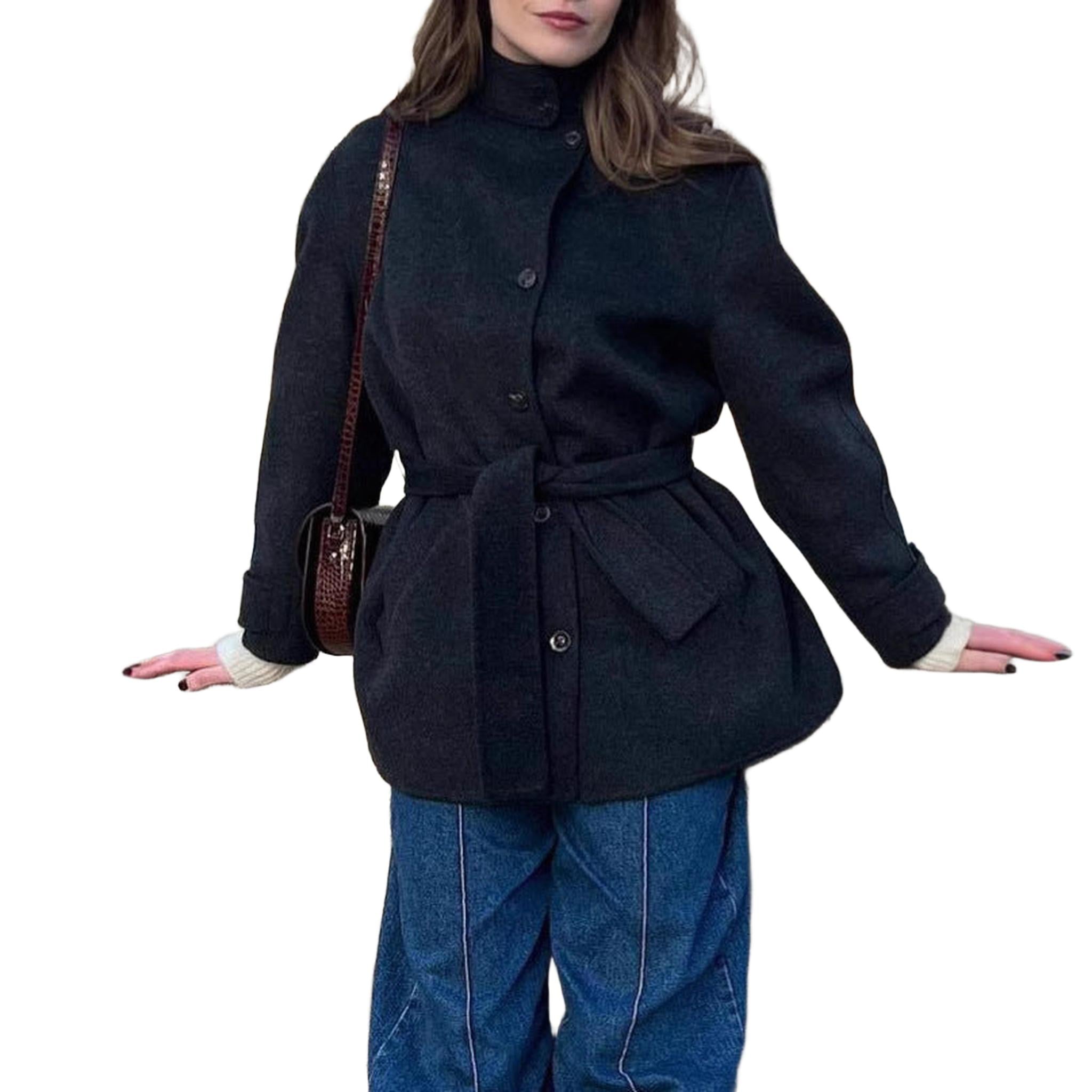 Horizon Essentials | Premium Wool Blend Belted Coat