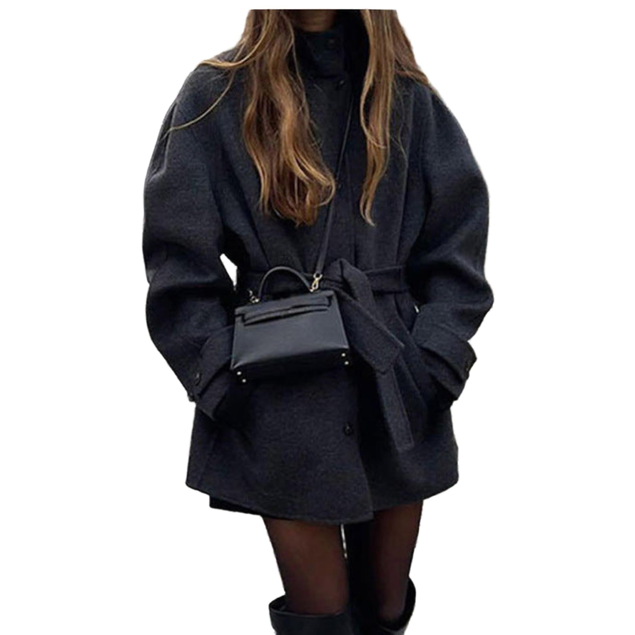 Horizon Essentials | Premium Wool Blend Belted Coat