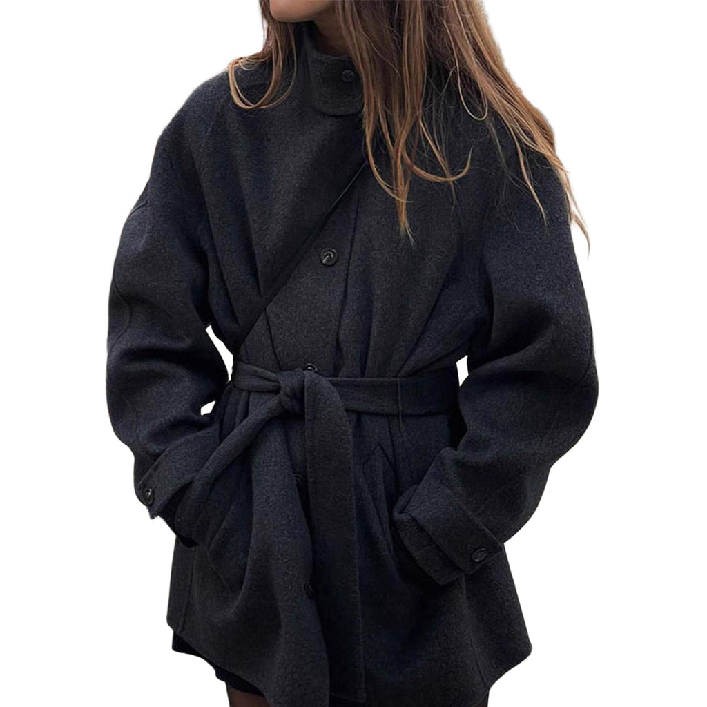 Horizon Essentials | Premium Wool Blend Belted Coat
