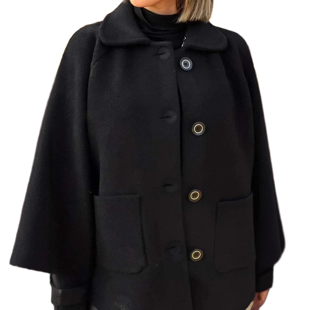 Horizon Essentials | Premium Woolen Polyester Lapel Coat