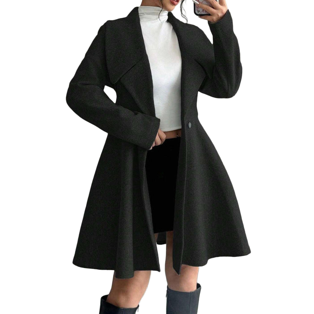 Horizon Essentials | Premium Woolen Polyester Overcoat Dress