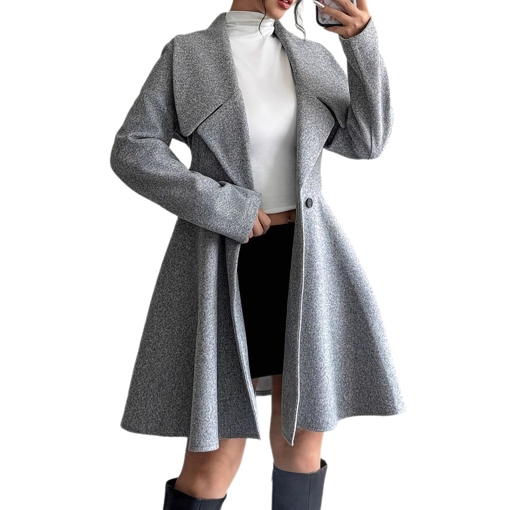 Horizon Essentials | Premium Woolen Polyester Overcoat Dress