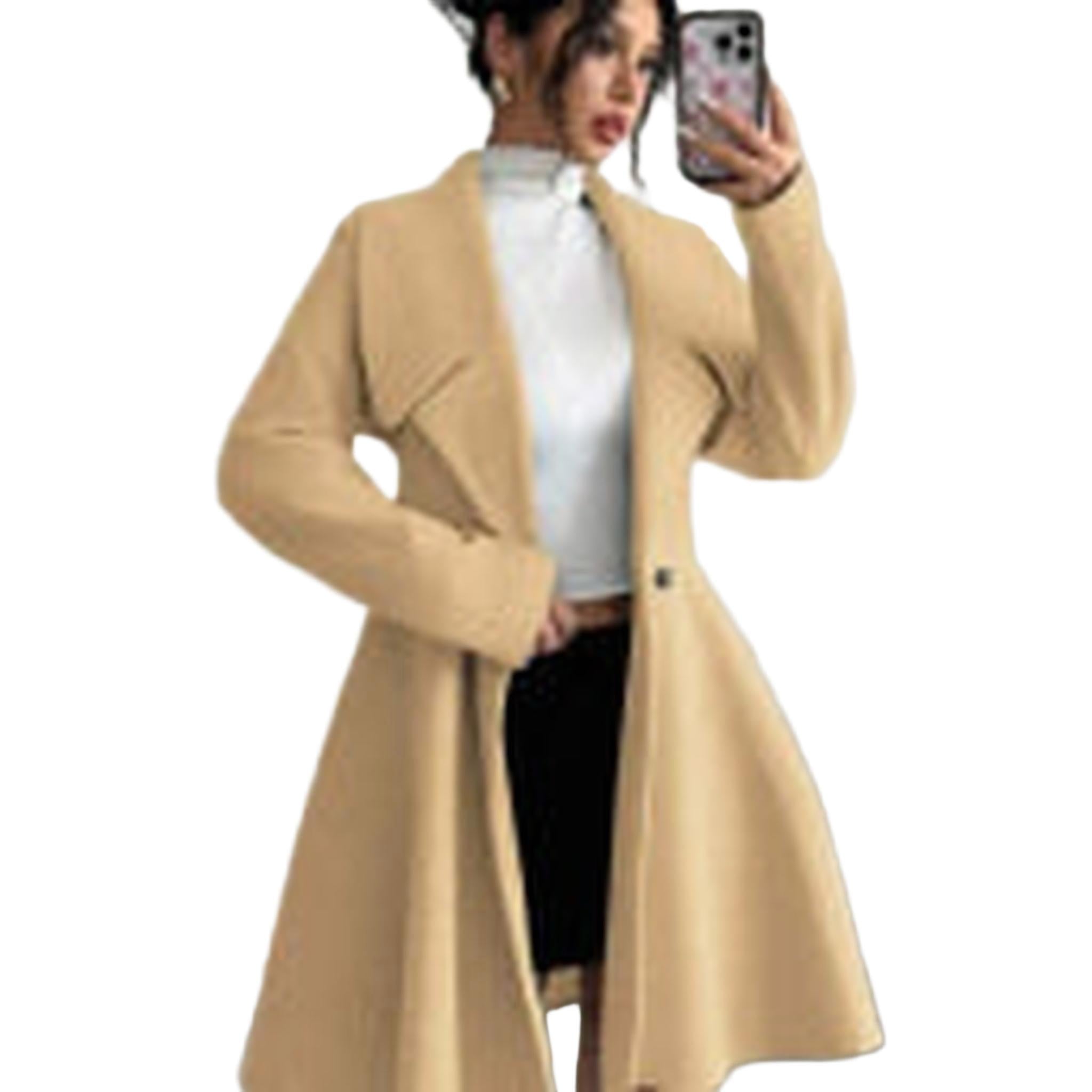Horizon Essentials | Premium Woolen Polyester Overcoat Dress