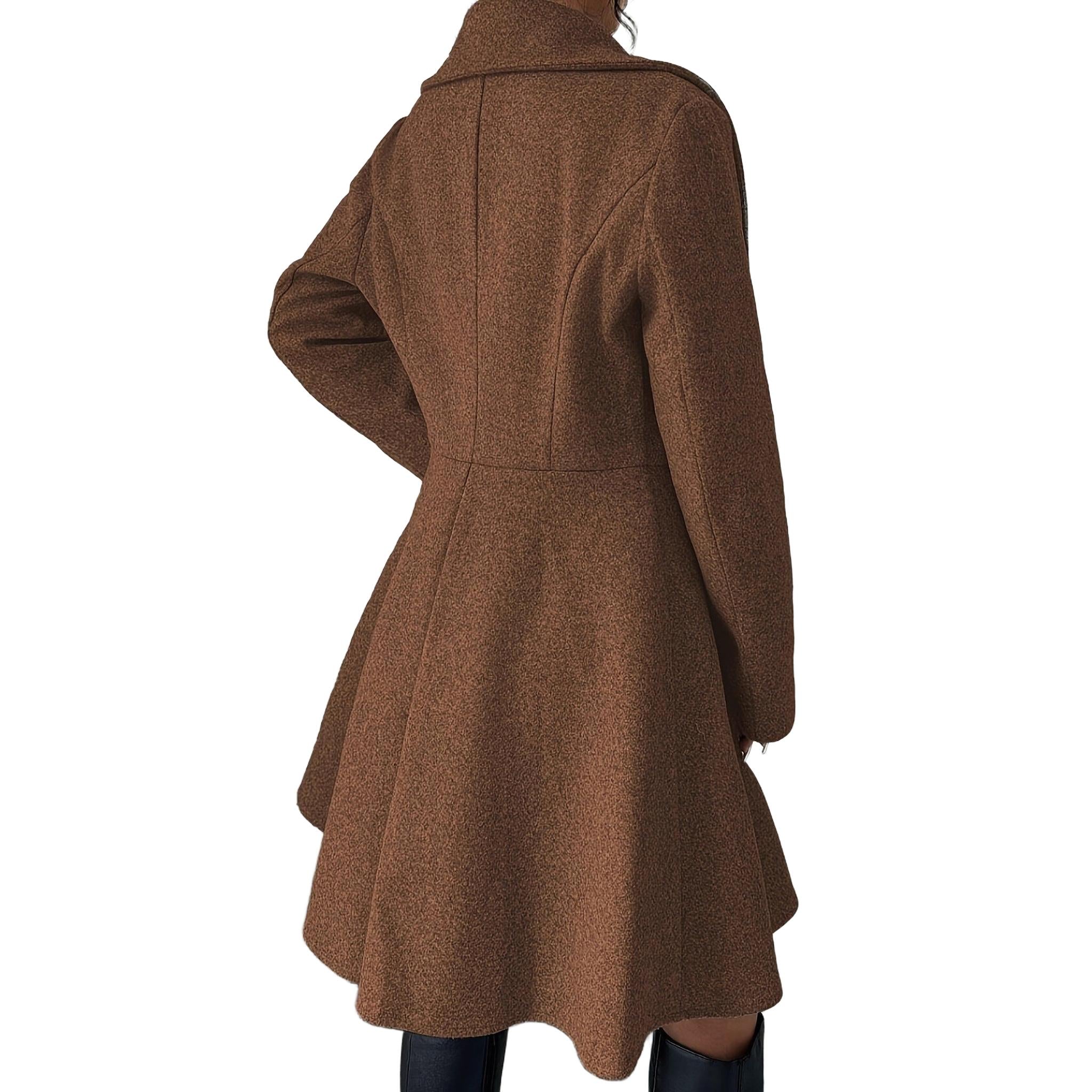 Horizon Essentials | Premium Woolen Polyester Overcoat Dress