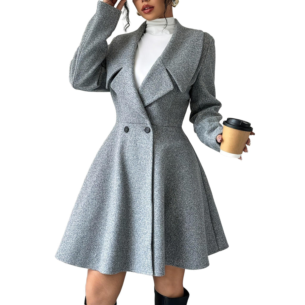 Horizon Essentials | Premium Woolen Polyester Overcoat Dress