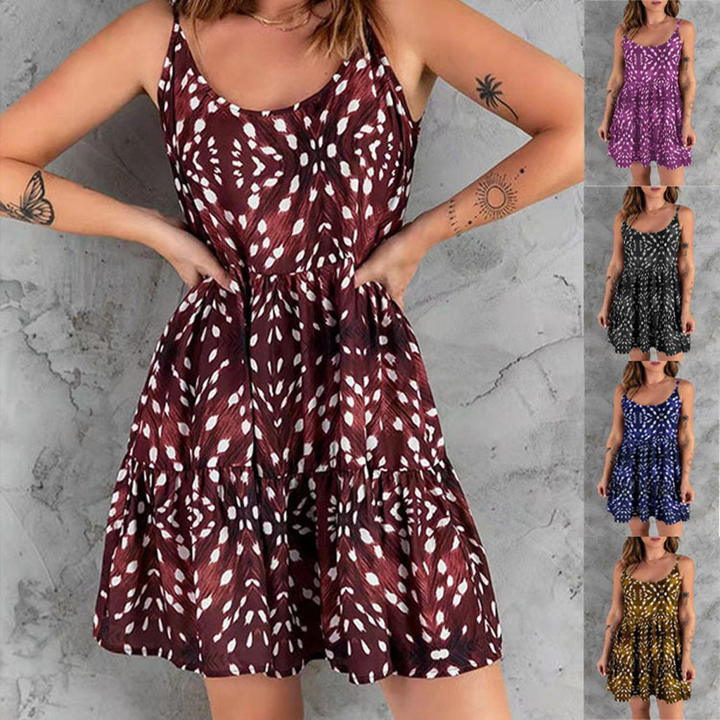 Horizon Essentials | Printed Boho Commuter Sling Dress