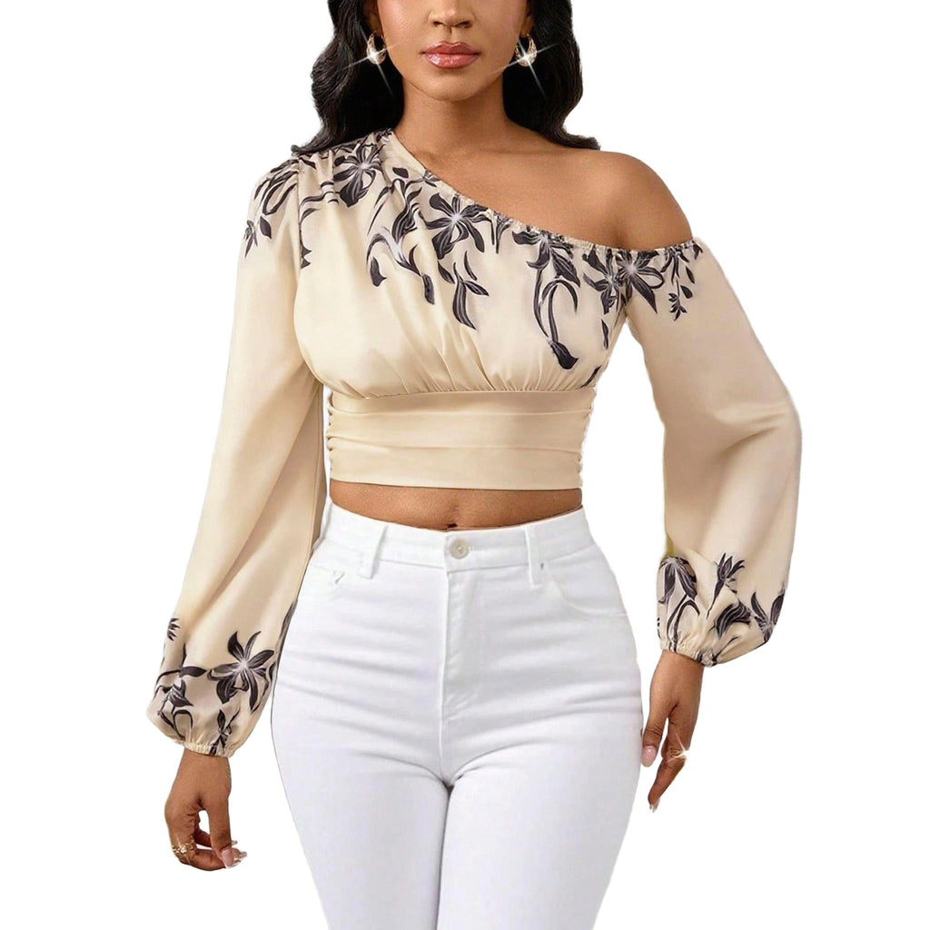 Horizon Essentials | Printed Off-Shoulder Puff Sleeve Top