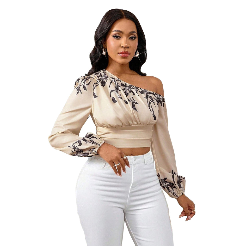 Horizon Essentials | Printed Off-Shoulder Puff Sleeve Top