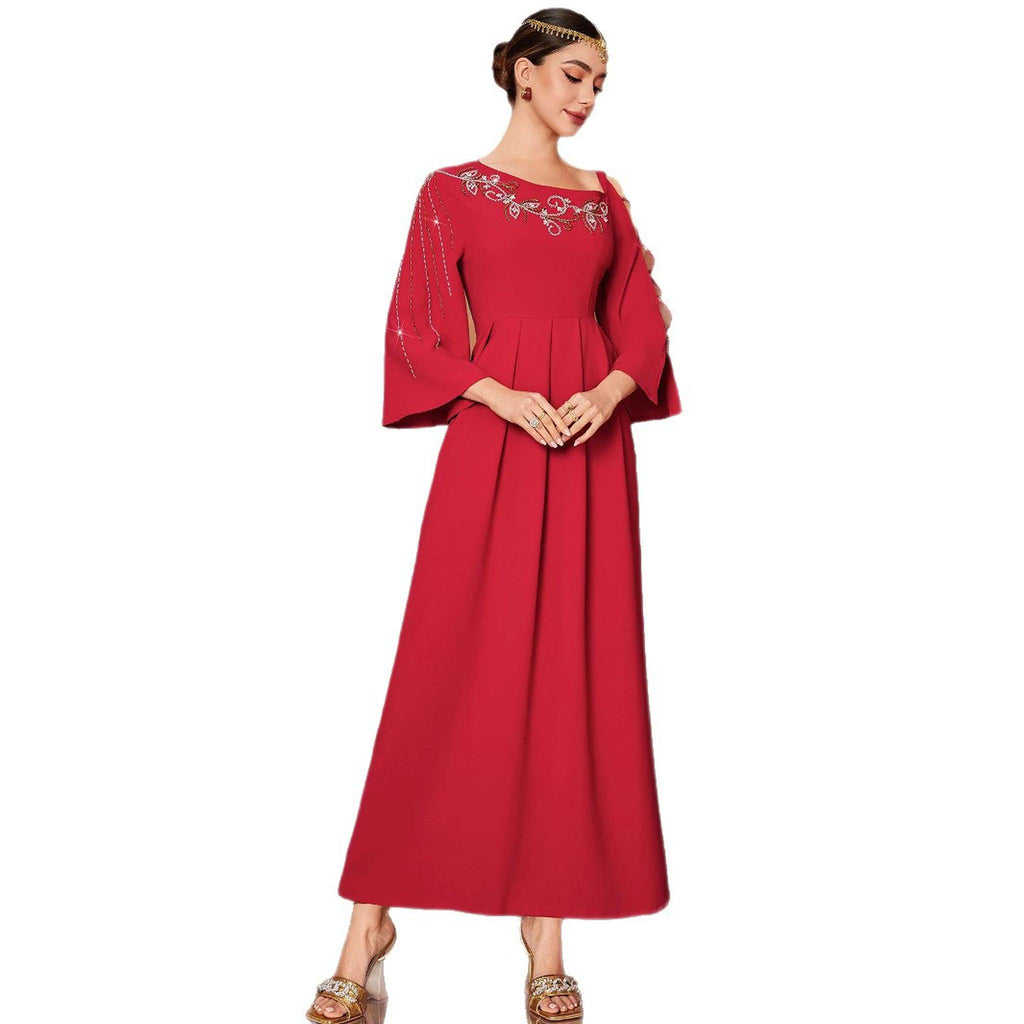 Horizon Essentials | Red Heavy Industry Off-Shoulder Dress