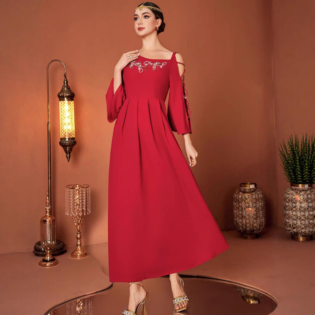 Horizon Essentials | Red Heavy Industry Off-Shoulder Dress