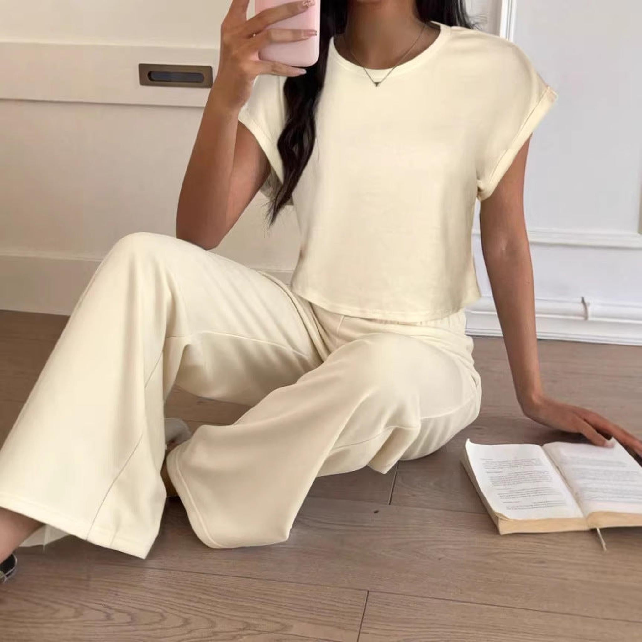 Horizon Essentials | Retro American Casual Crewneck T-Shirt