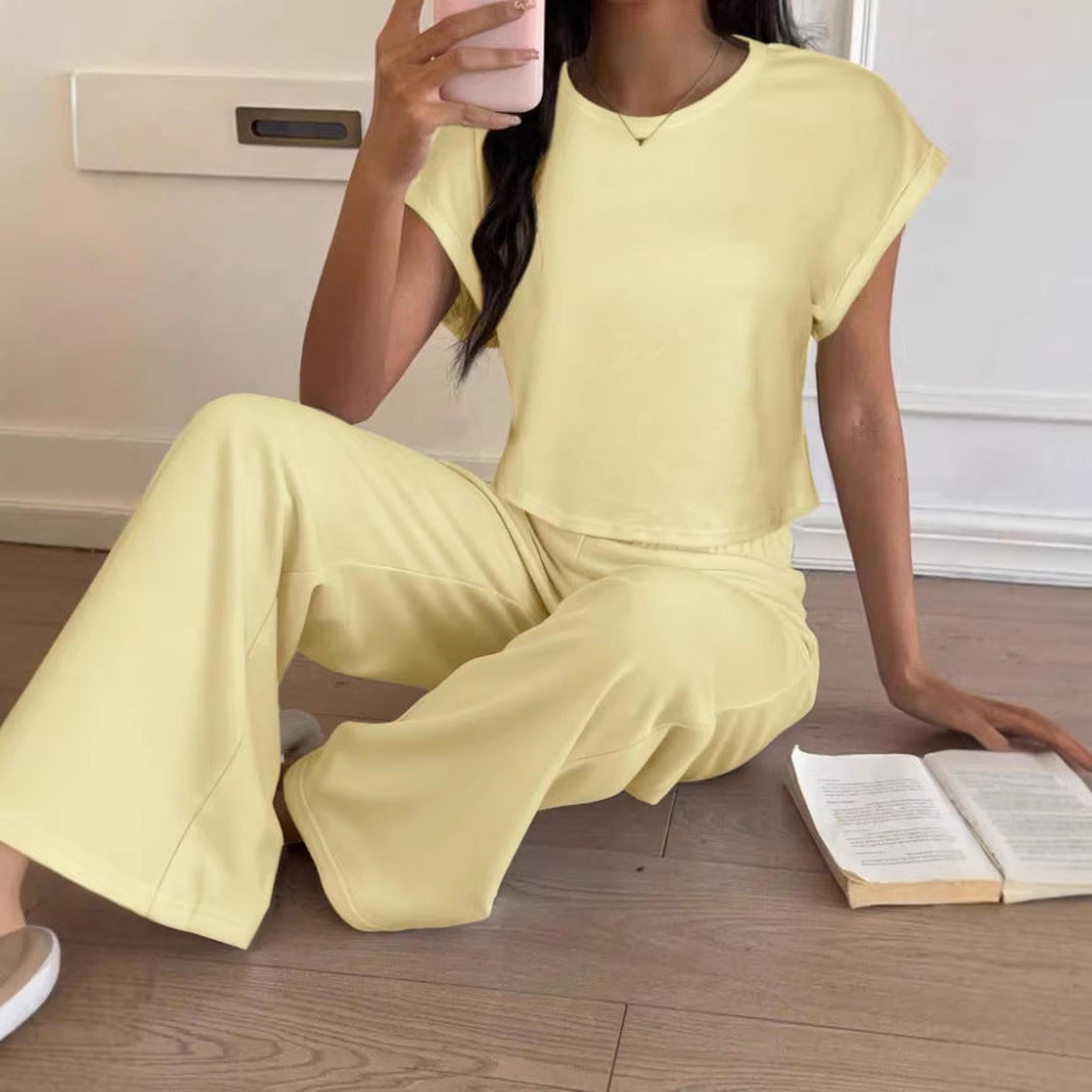 Horizon Essentials | Retro American Casual Crewneck T-Shirt