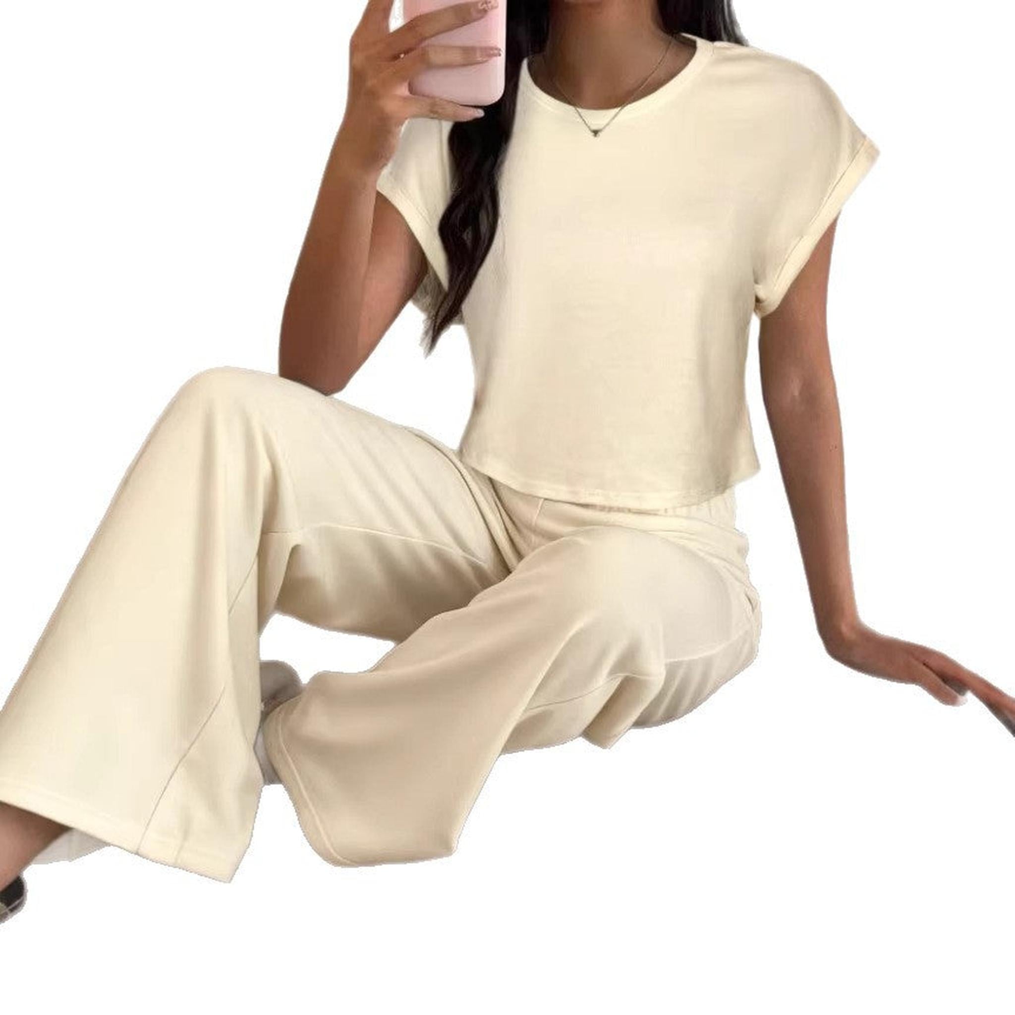 Horizon Essentials | Retro American Casual Crewneck T-Shirt