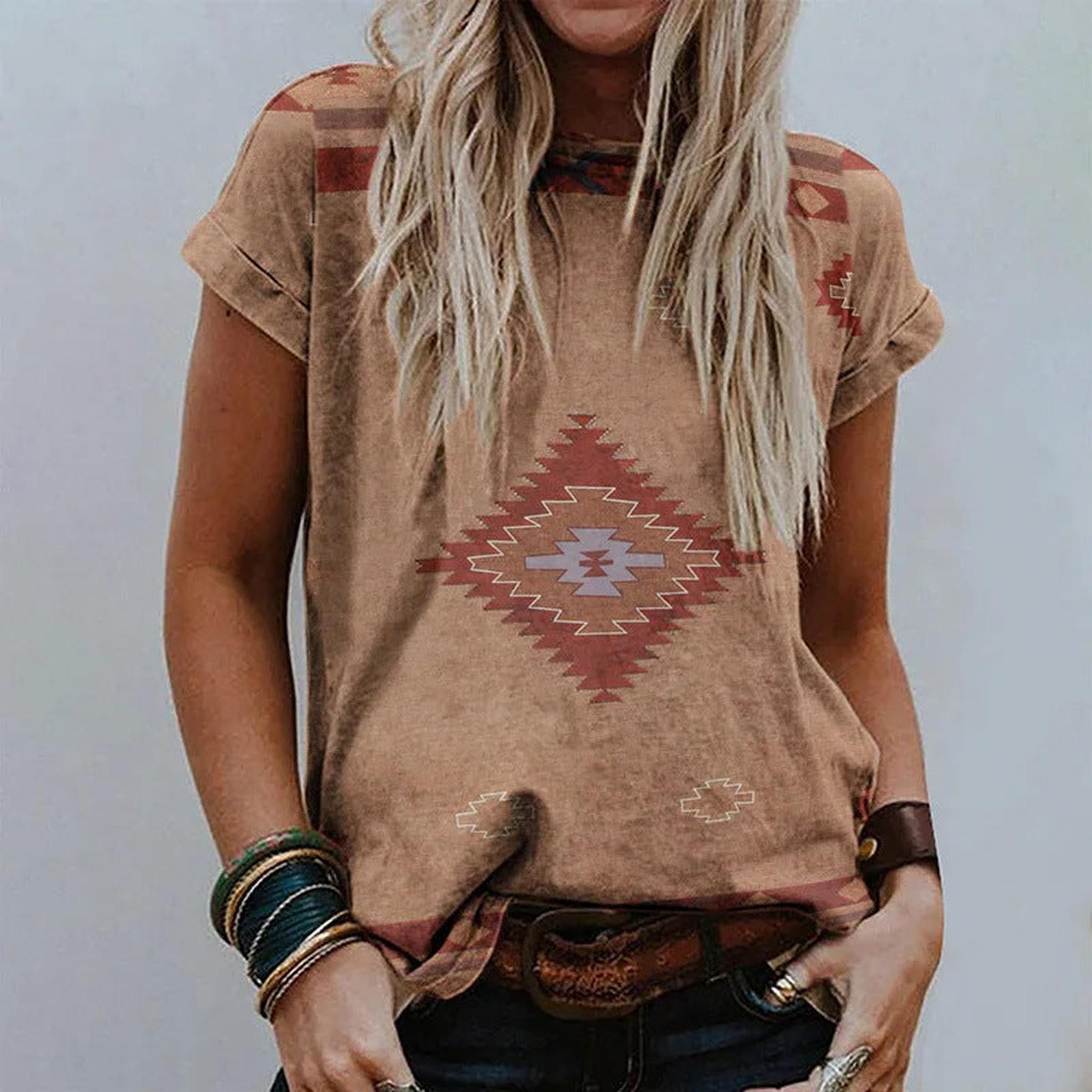 Horizon Essentials | Retro Floral Short Sleeve Top