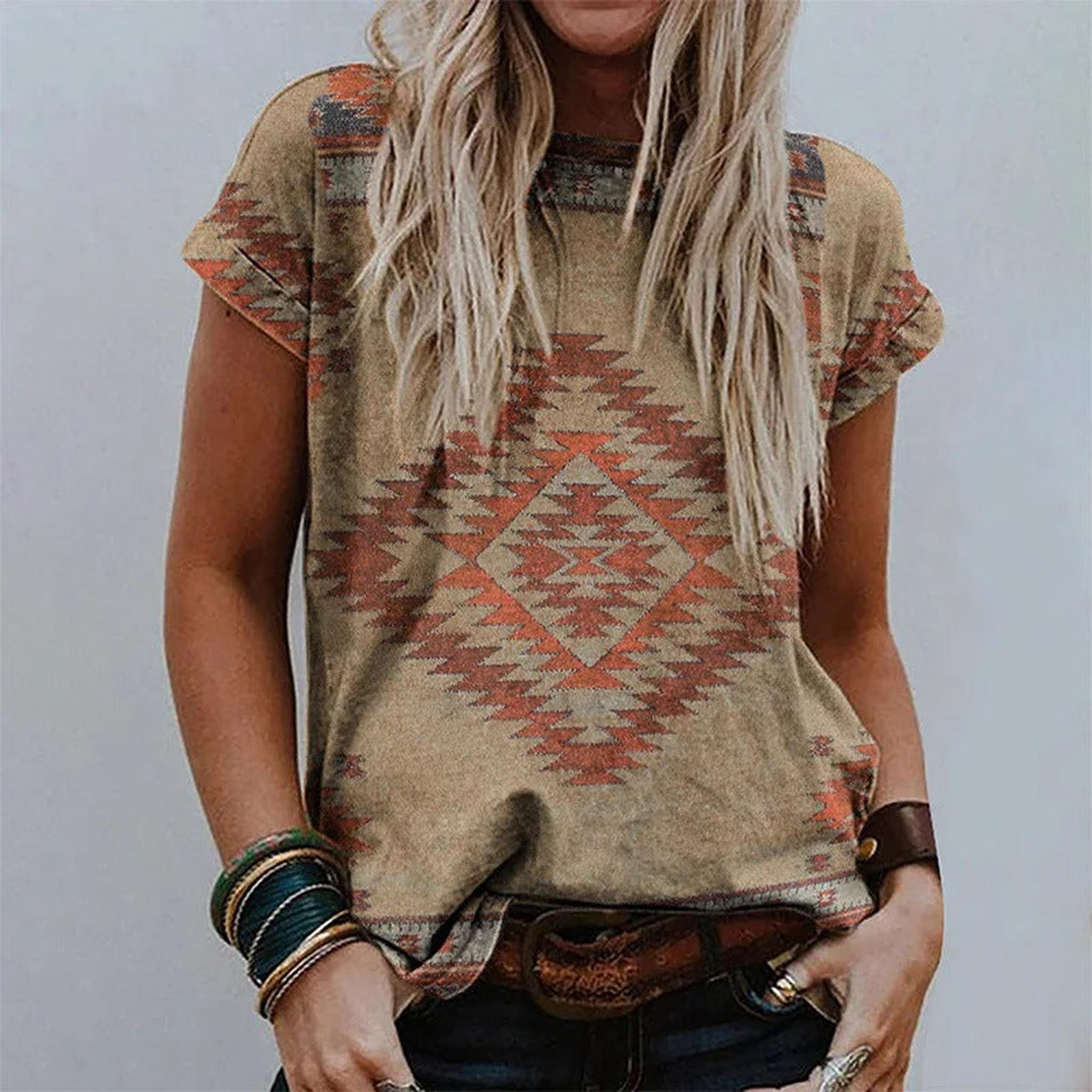 Horizon Essentials | Retro Floral Short Sleeve Top