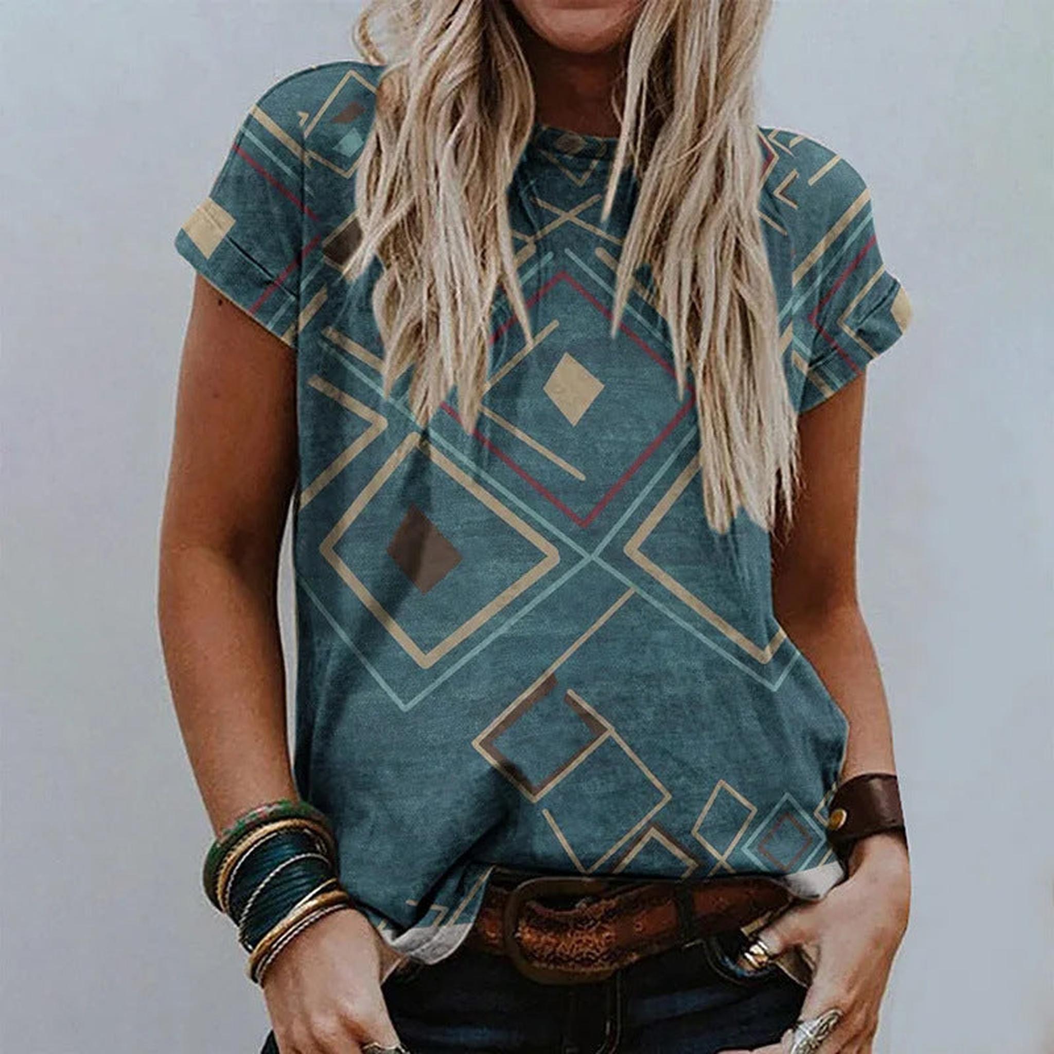 Horizon Essentials | Retro Floral Short Sleeve Top