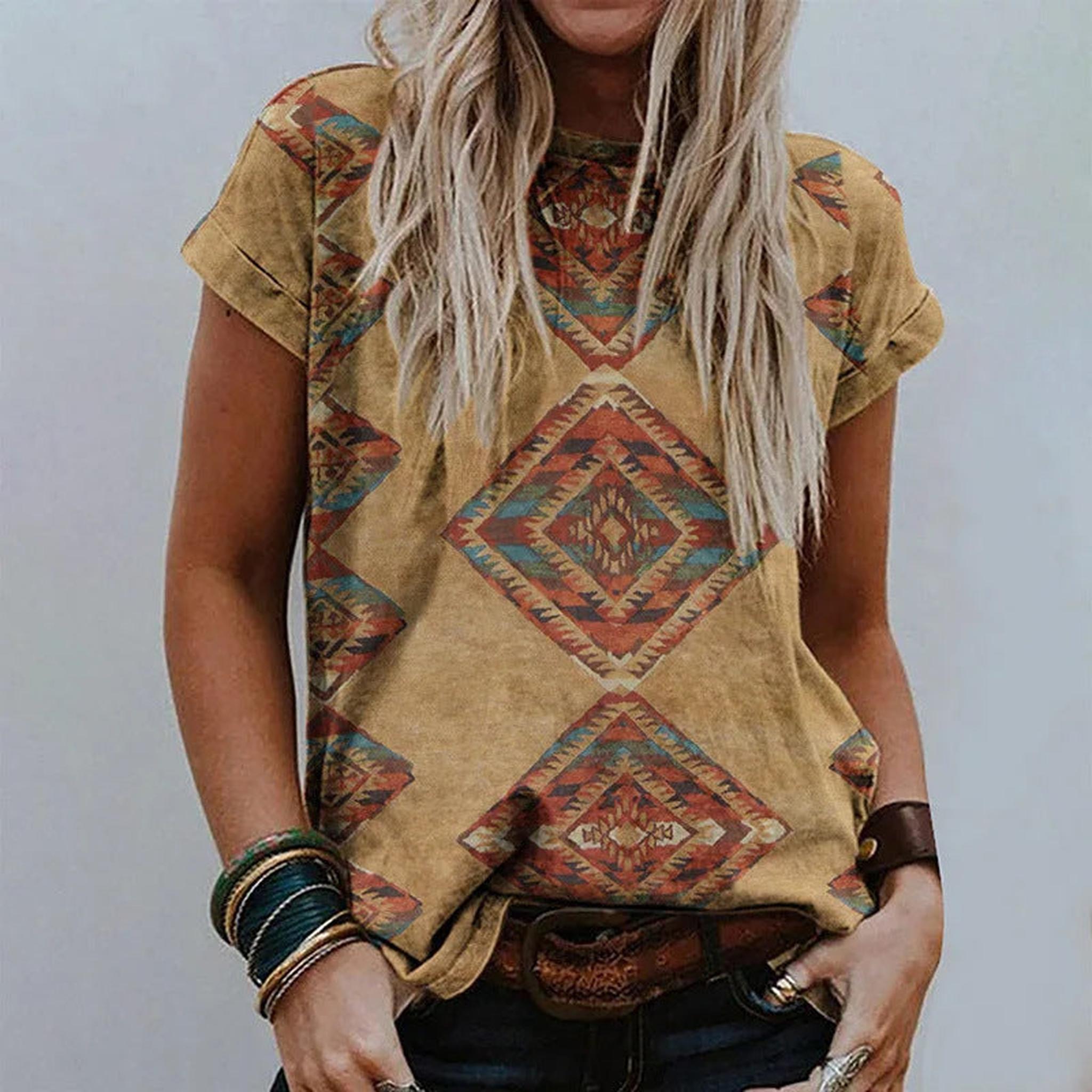 Horizon Essentials | Retro Floral Short Sleeve Top