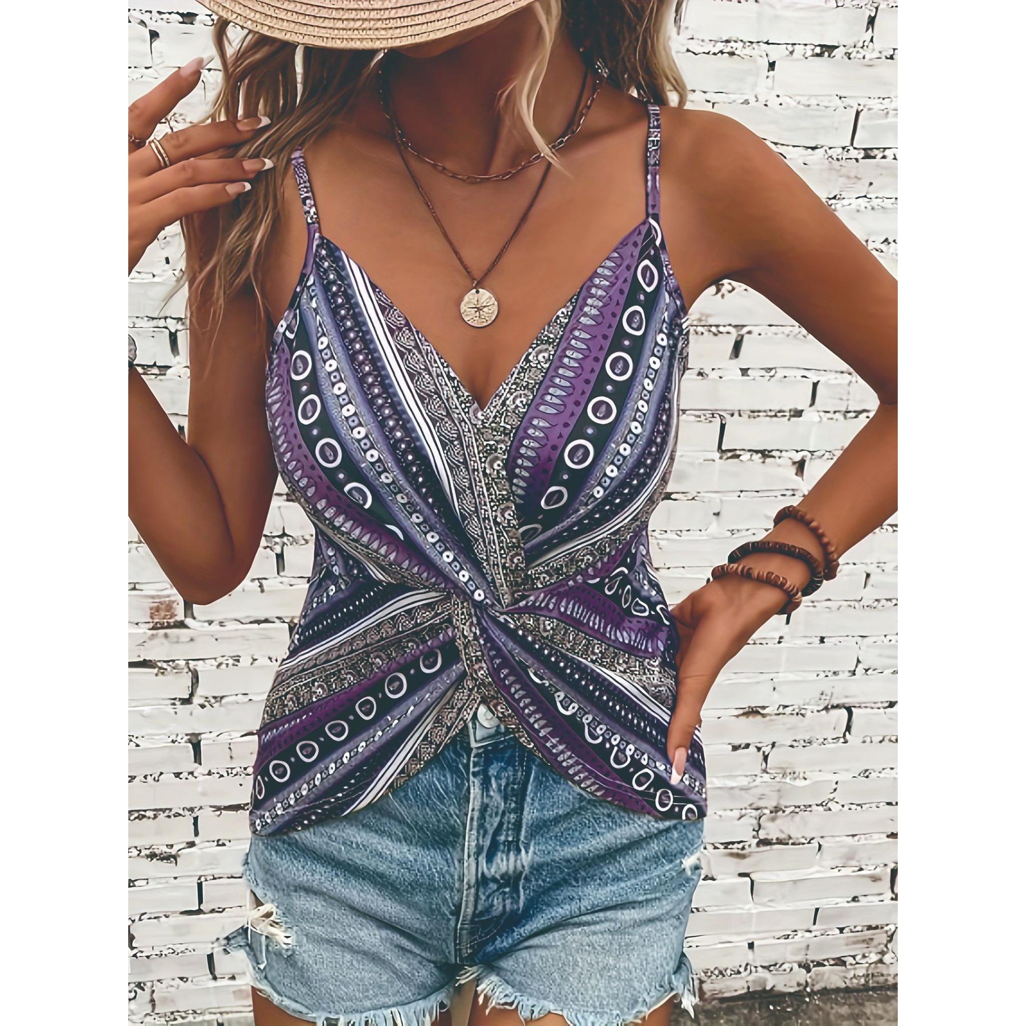 Horizon Essentials | Retro Italian Ethnic Spaghetti Camisole