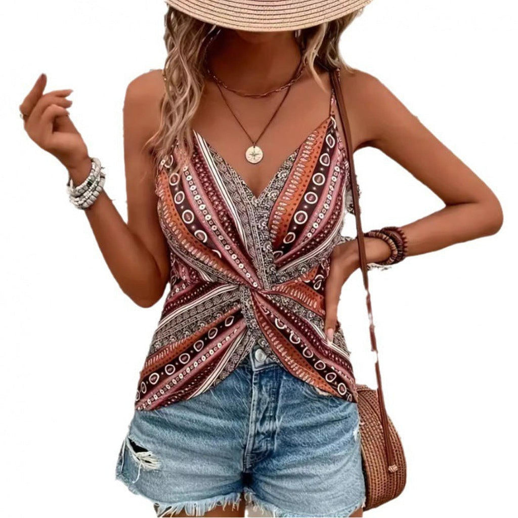 Horizon Essentials | Retro Italian Ethnic Spaghetti Camisole