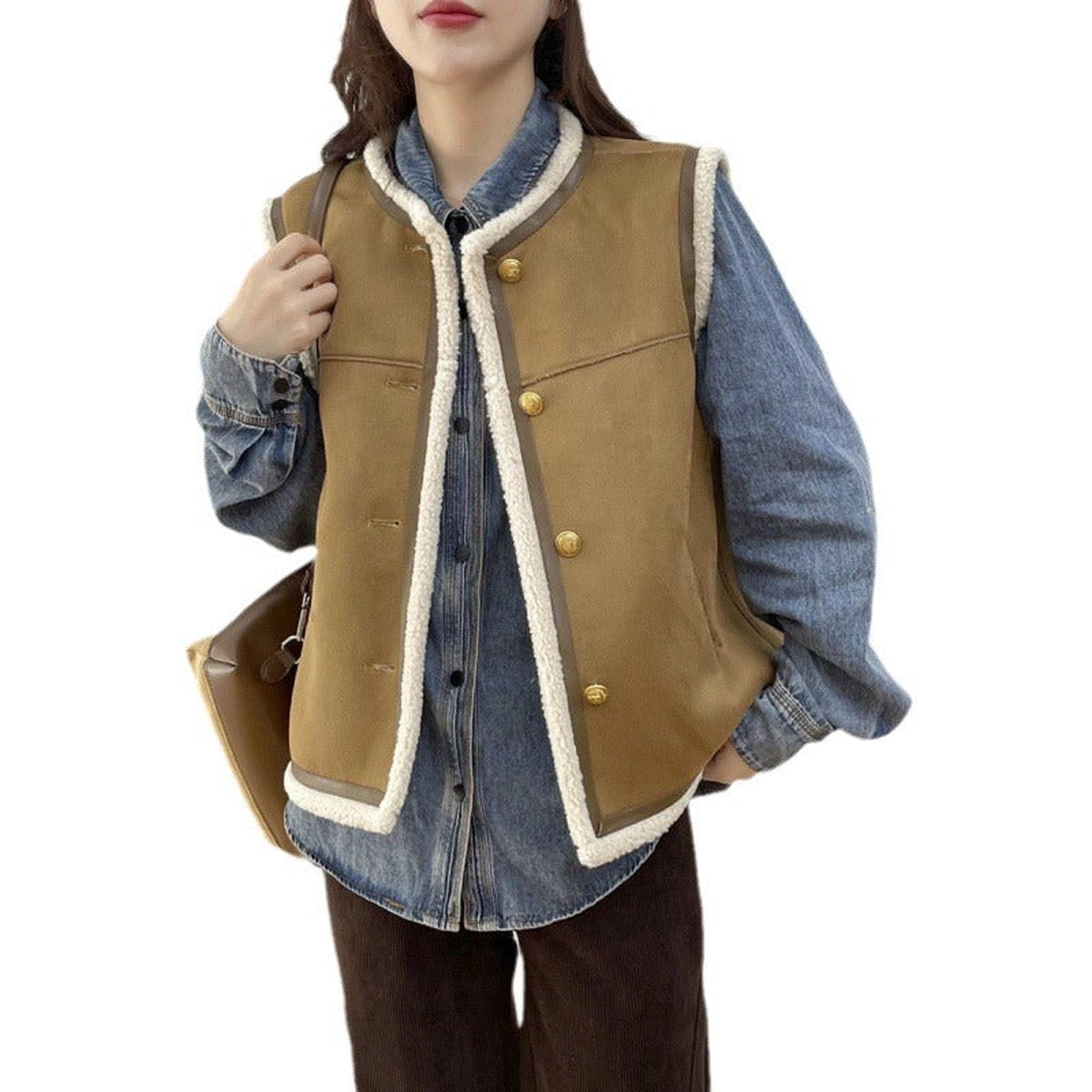 Horizon Essentials | Retro Leather Fur Short Vest