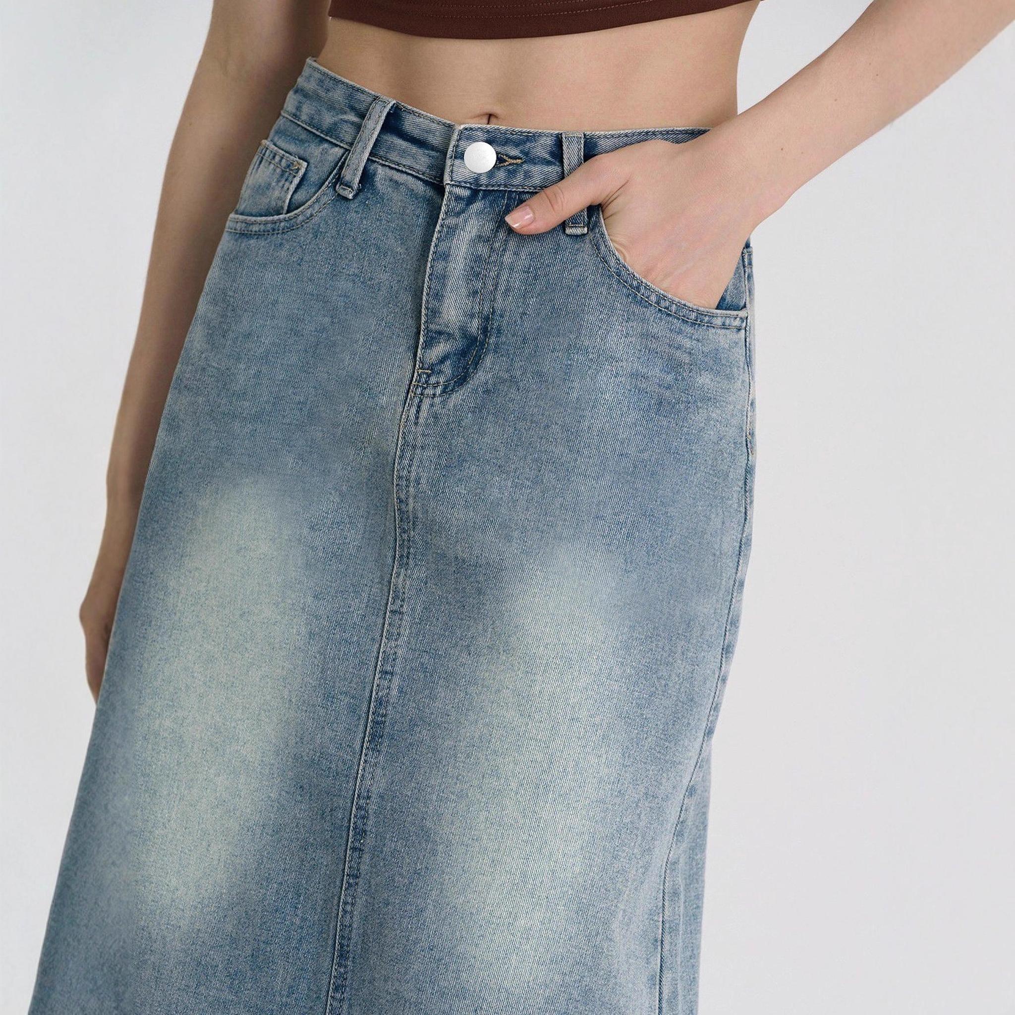 Horizon Essentials | Retro Light Blue A-Line Skirt