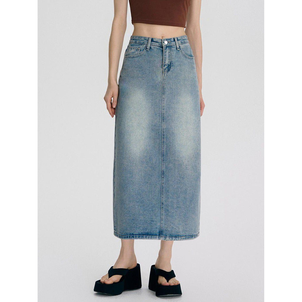 Horizon Essentials | Retro Light Blue A-Line Skirt