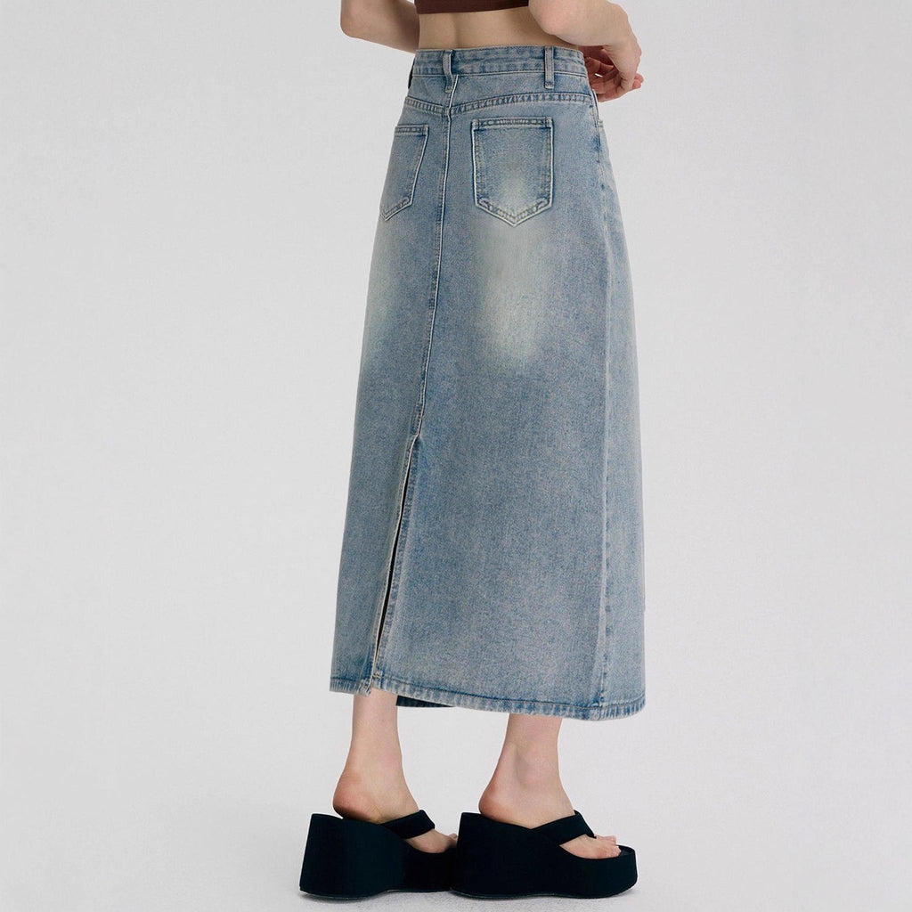 Horizon Essentials | Retro Light Blue A-Line Skirt