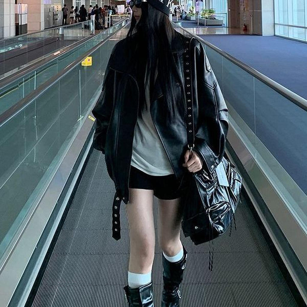 Horizon Essentials | Retro Loose Premium Biker Jacket