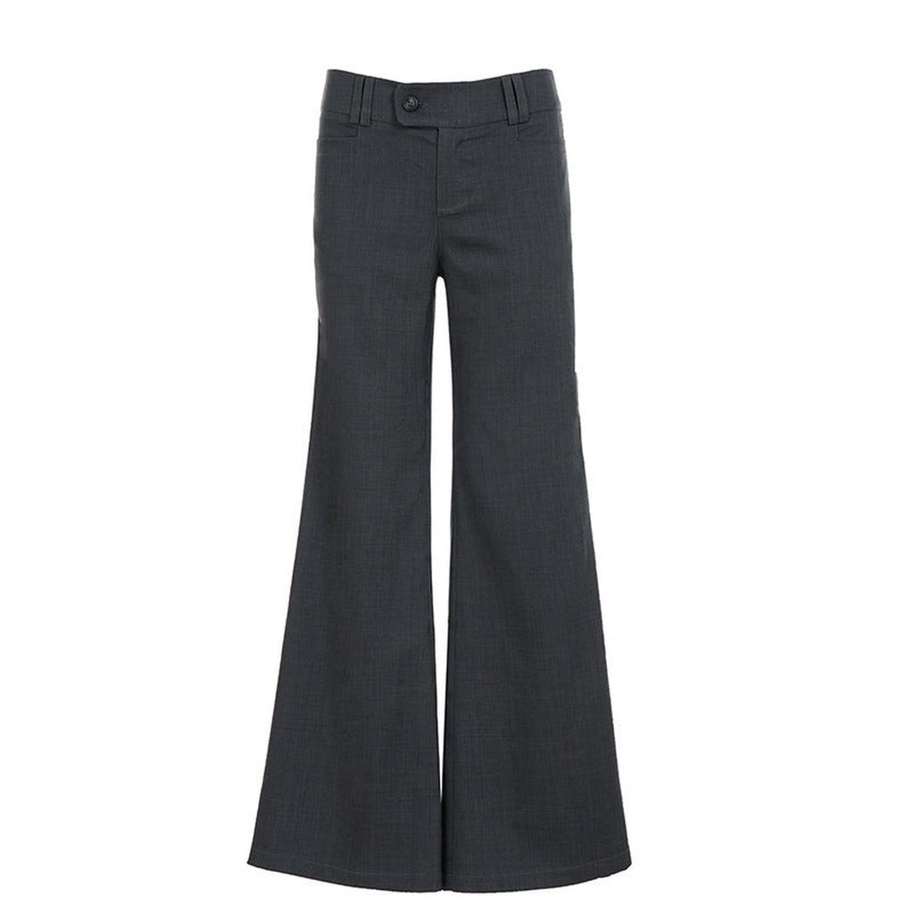 Horizon Essentials | Retro Low-Rise Solid Dress Pants