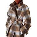 Horizon Essentials | Retro Plaid Coat with Tie