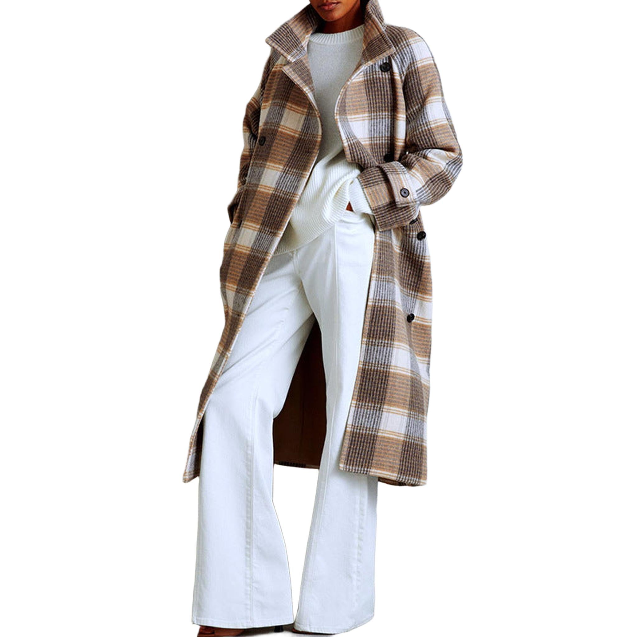 Horizon Essentials | Retro Plaid Coat with Tie