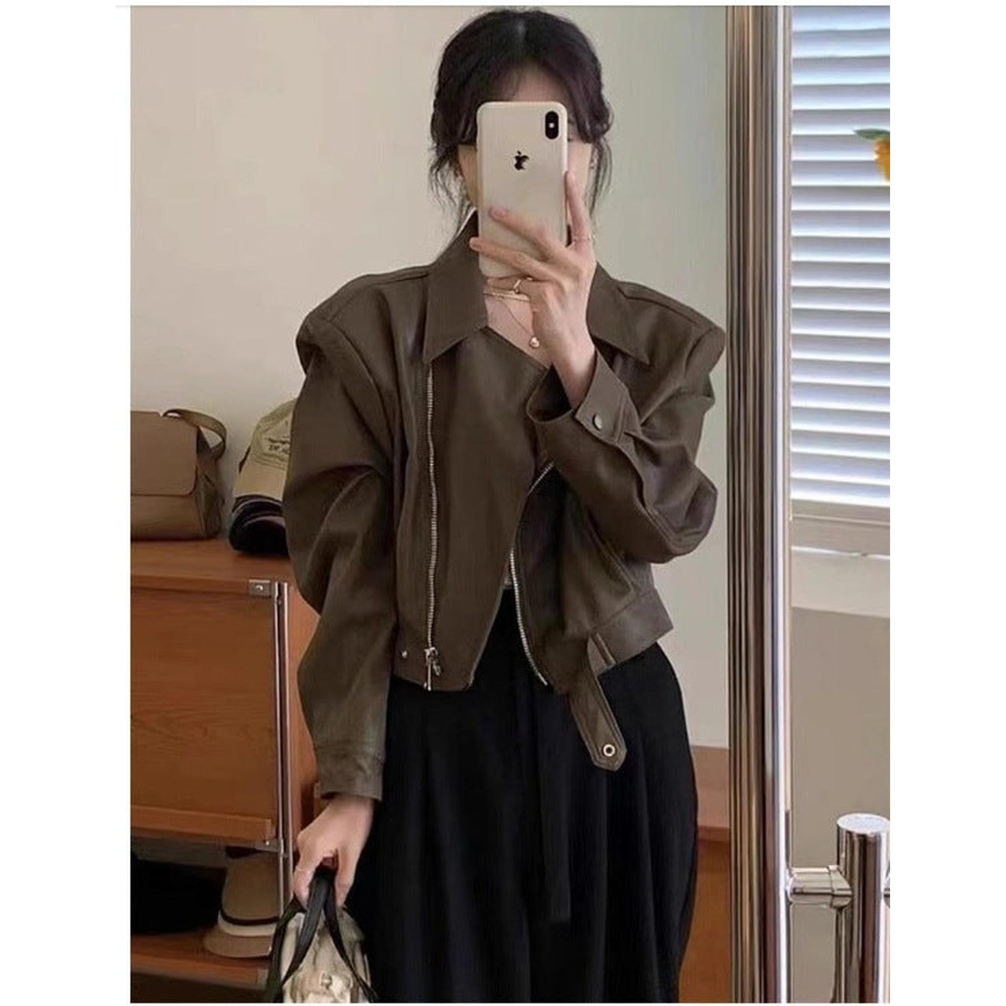 Horizon Essentials | Retro Premium Long-Sleeve Leather Coat