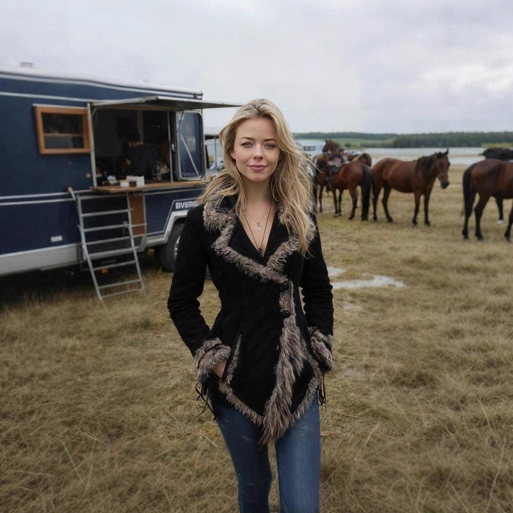 Horizon Essentials | Retro Suede Mid-Length Jacket