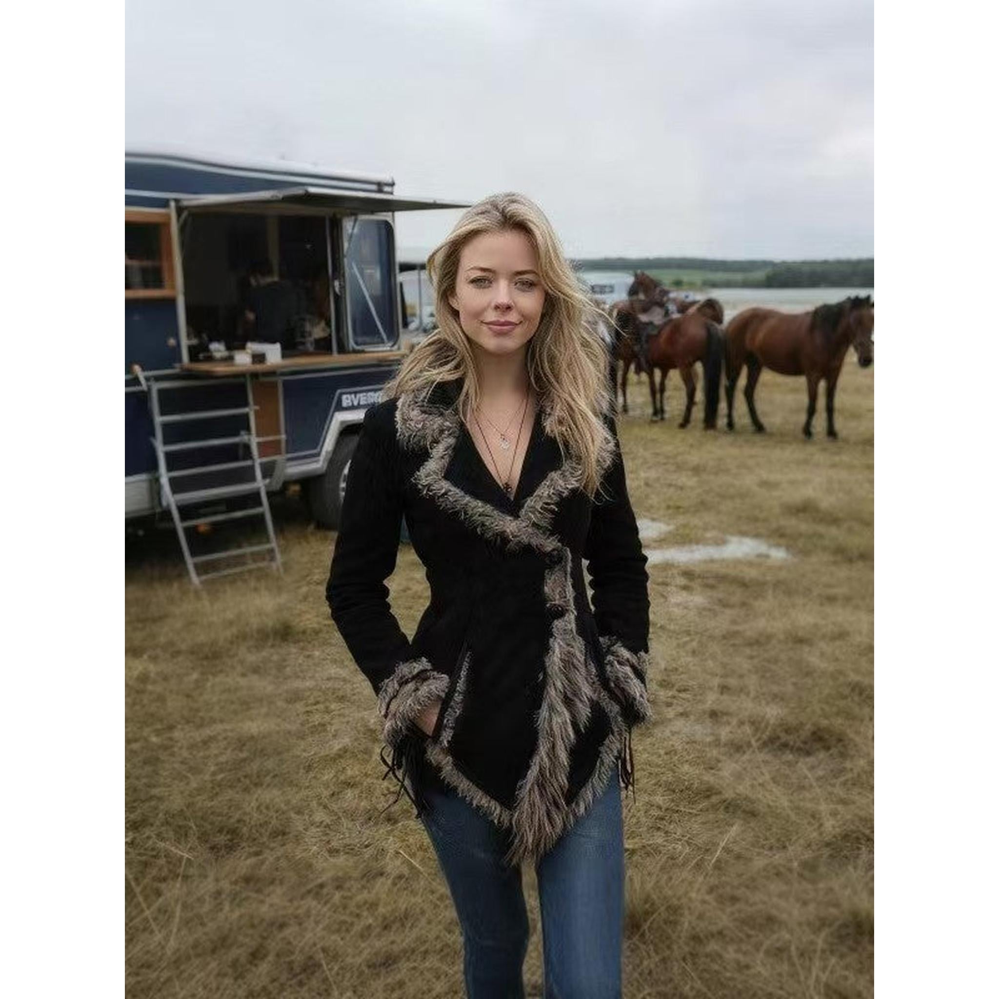 Horizon Essentials | Retro Suede Mid-Length Jacket