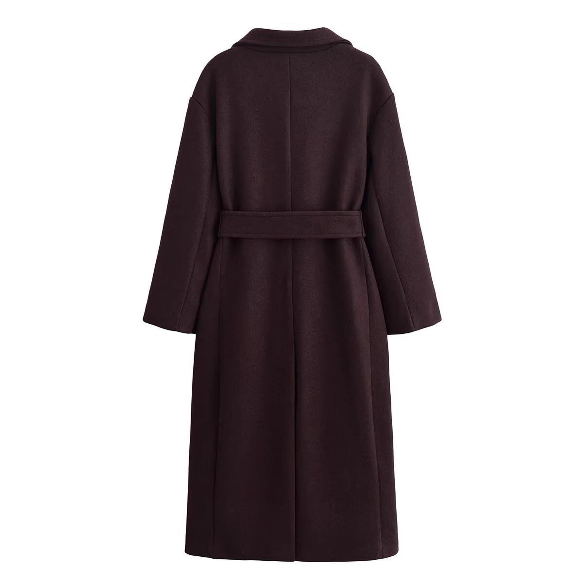 Horizon Essentials | Retro Wool Belted Brown Coat