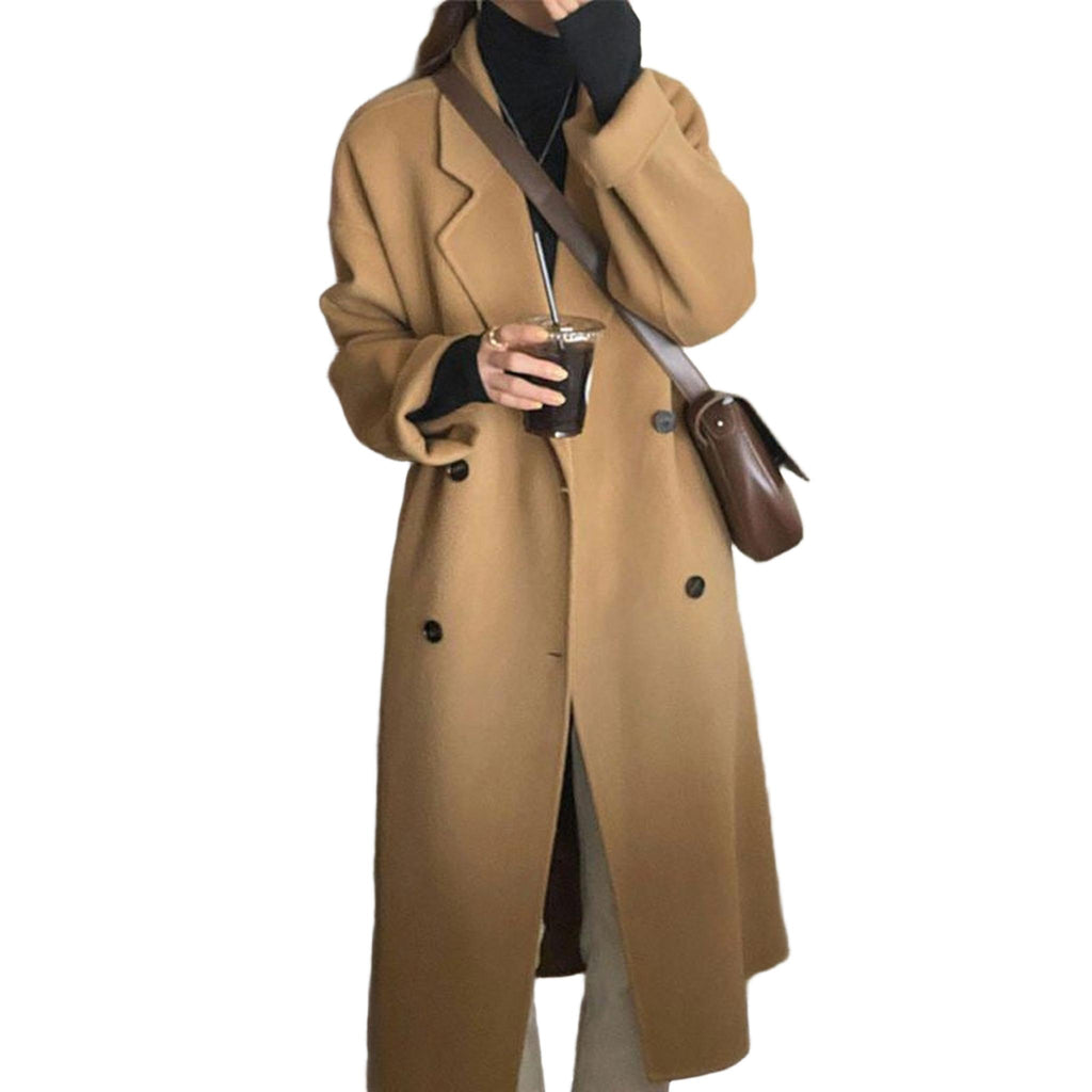 Horizon Essentials | Retro Woolen Premium Knee-Length Coat