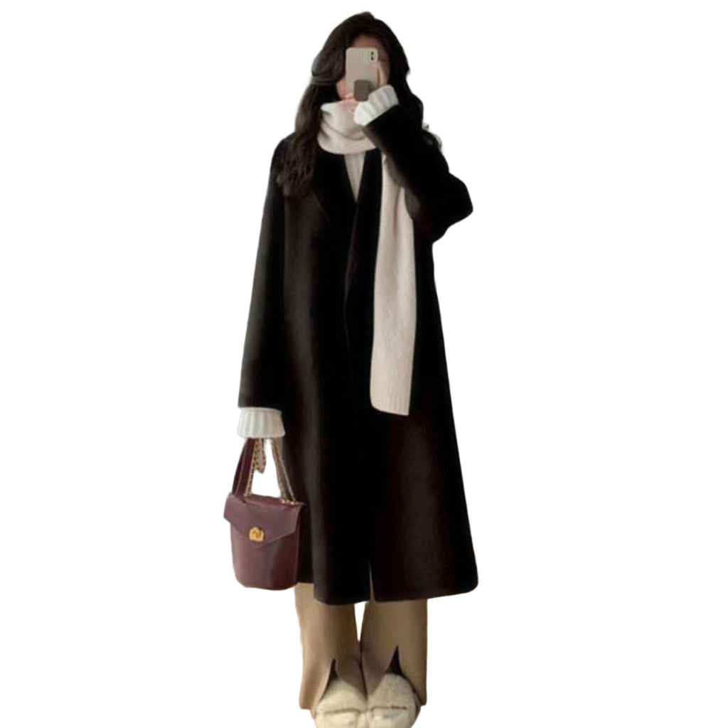 Horizon Essentials | Retro Woolen Premium Knee-Length Coat