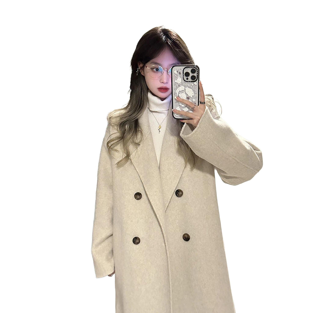 Horizon Essentials | Retro Woolen Premium Knee-Length Coat