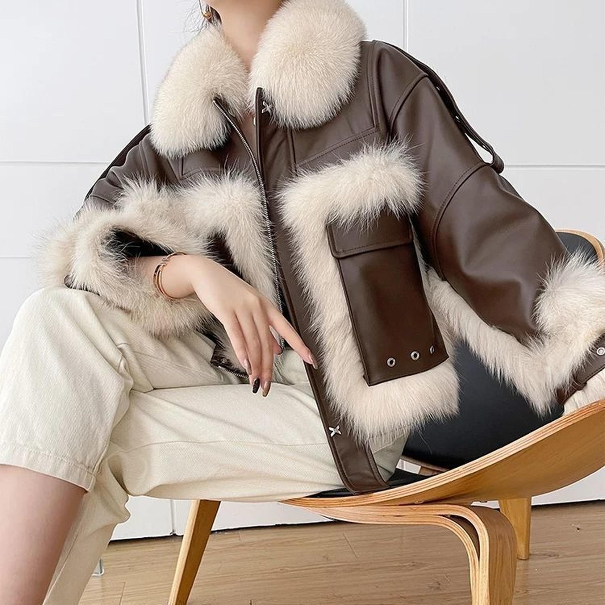 Horizon Essentials | Sense Premium Fox Fur Leather Coat