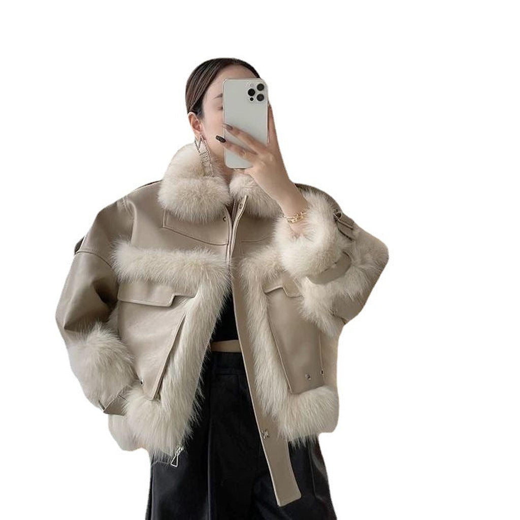 Horizon Essentials | Sense Premium Fox Fur Leather Coat