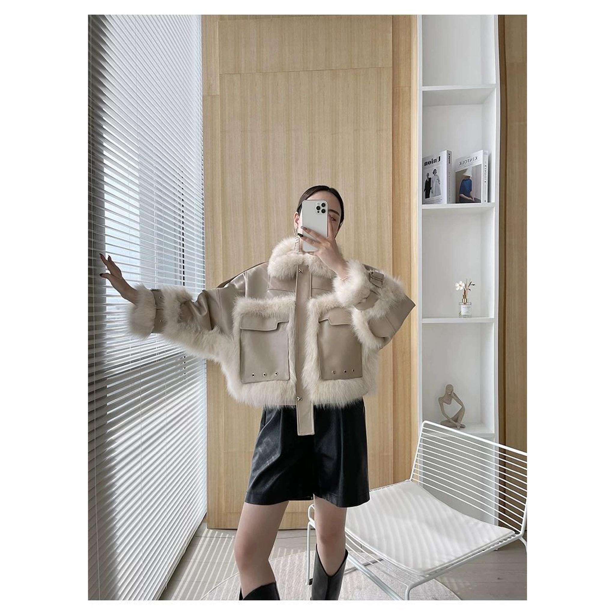 Horizon Essentials | Sense Premium Fox Fur Leather Coat